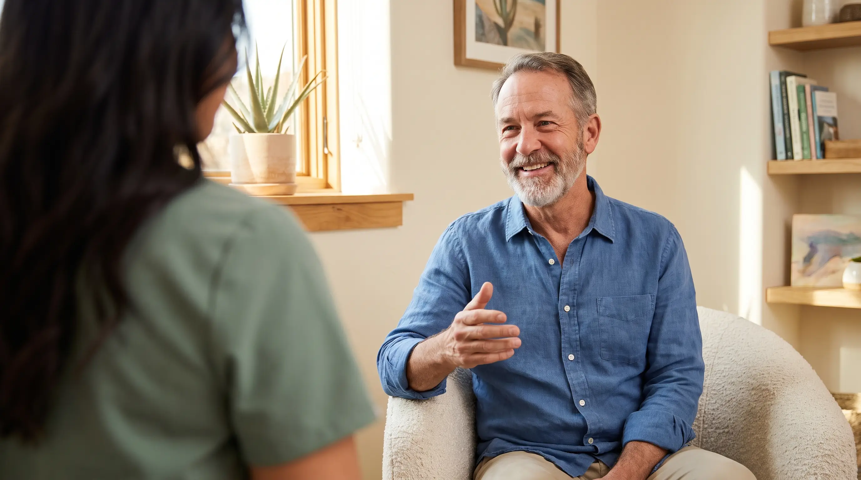 A Desert Willow member during an unhurried consultation