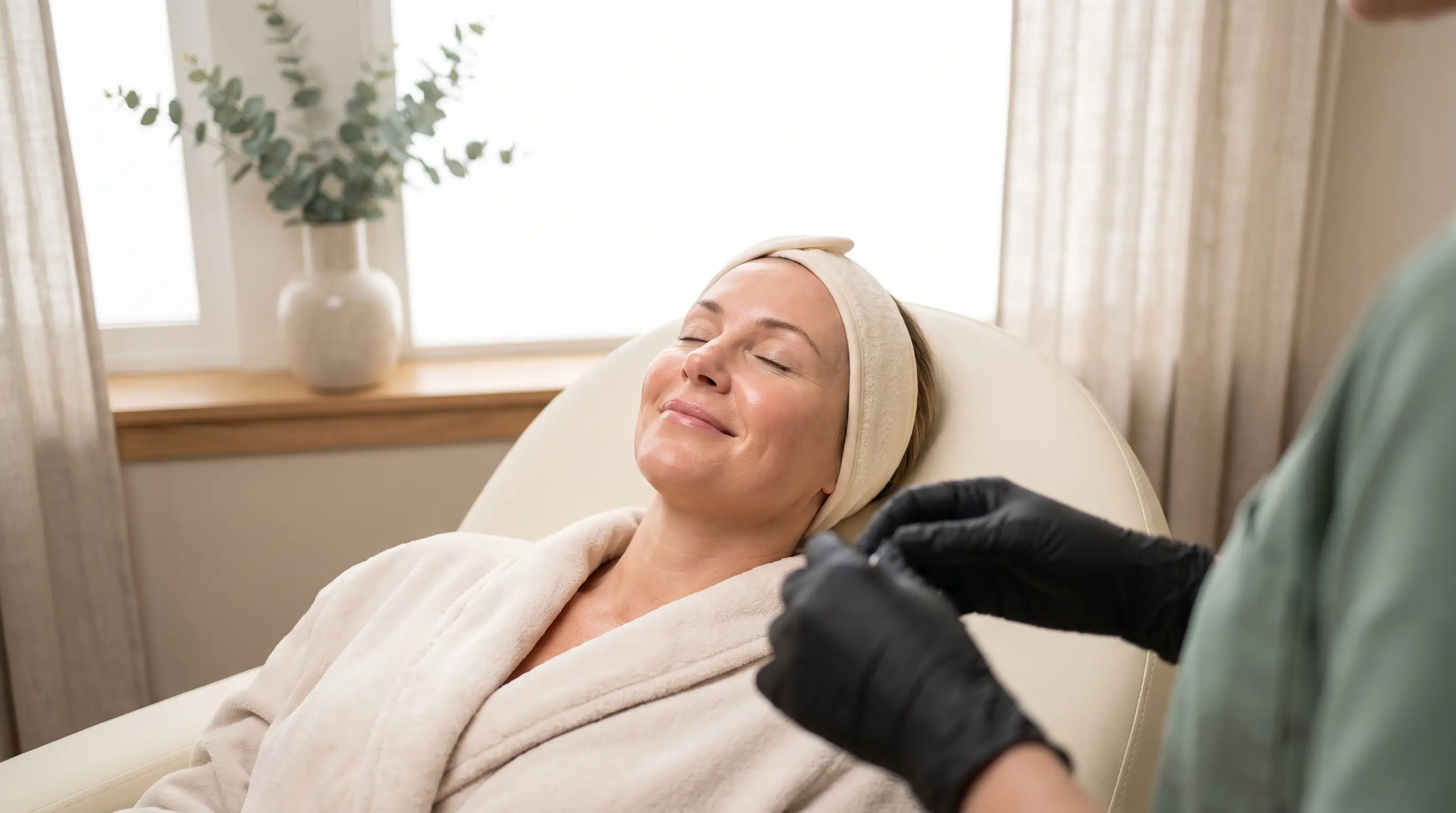 A relaxed patient during a treatment at Desert Willow